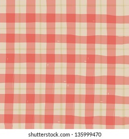 Retro Hand drawn Tartan Vector Background