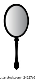 Retro hand mirror