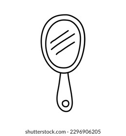 dibujo retrovisor de mano retro, nuevo y roto con el estilo de dibujos animados de doodle vector