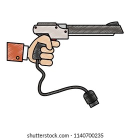 Retro handgun gamepad scribble