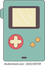 Ilustração Retrô do Console de Jogos Portáteis