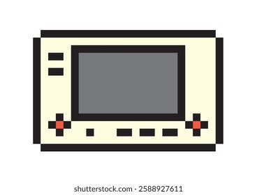 Retro handheld game console pixel art