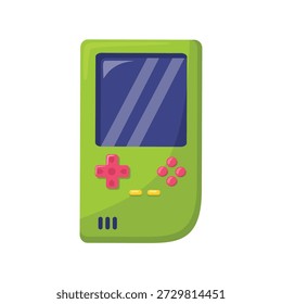 Ilustración vectorial de consola de juegos portátil retro, Vector de icono de dispositivo de juego portátil vintage, ícono de Vector de juego portátil clásico, arte de Clip de juego portátil de la vieja escuela