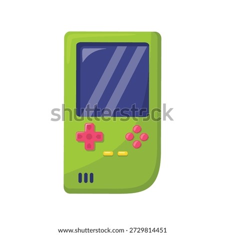 Retro handheld game console vector illustration, vintage handheld gaming device icon vector, classic portable game vector icon, old school handheld game clip art