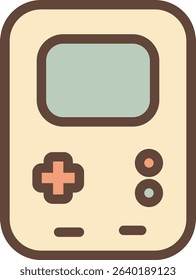 Retro Handheld Gaming Console Illustration