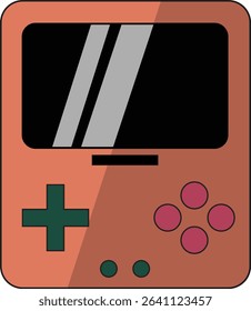 Retro Handheld Gaming Console Vector