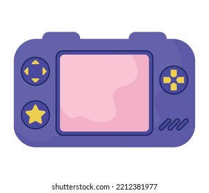 retro handle video game over white