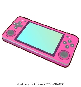 Retro Handled Game Cartoon Vector Illustration