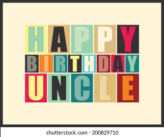 Retro Happy birthday card  Vector illustration