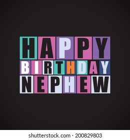 Retro Happy birthday card  Vector illustration