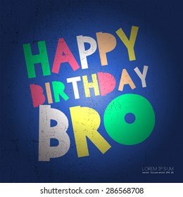 Retro Happy birthday card. Vector illustration