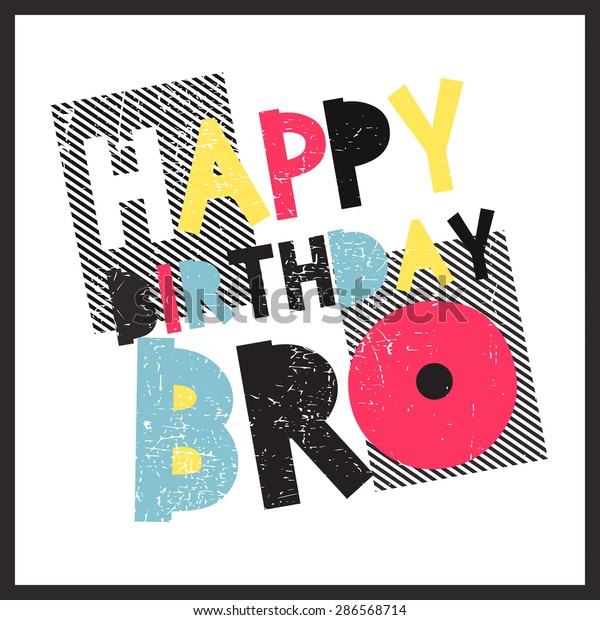 Carte D Anniversaire Retro Joyeux Illustration Vectorielle Image Vectorielle De Stock Libre De Droits