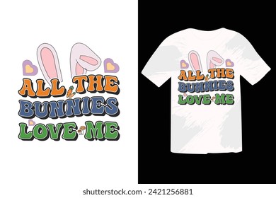 Retro Happy Easter Day t shirt, Retro Bunny Easter Day t shirt