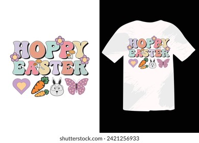 Retro Happy Easter Day t shirt, Retro Bunny Easter Day t shirt