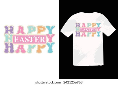 Retro Happy Easter Day t shirt, Retro Bunny Easter Day t shirt