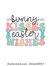 Retro Happy Easter T-shirt Design