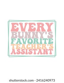Retro Happy Easter T-shirt Design