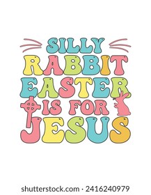 Retro Happy Easter T-shirt Design