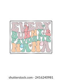 Retro Happy Easter T-shirt Design