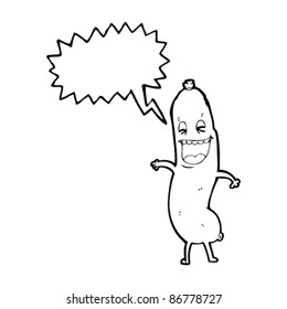 retro happy sausage cartoon retro happy sausage cartoon