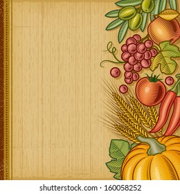 Retro harvest background. EPS10 editable vector illustration with clipping mask.