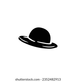 Retro hat icon. Simple style magic event poster background symbol. Hat brand logo design element. Retro hat t-shirt printing. Vector for sticker.