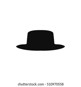 Retro Hats Silhouette Top Hat Isolated Stock Vector (Royalty Free ...