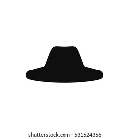 Retro hats silhouette. Top hat isolated on white. Vector illustration eps10