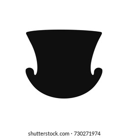 Retro hats silhouette. Top hat isolated on white. Vector illustration eps10
