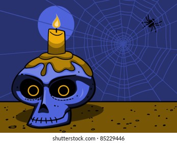 Retro Haunted Skull