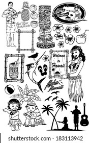 Retro Hawaii Icons