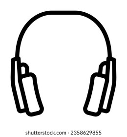 retro headphones line icon vector. retro headphones sign. isolated contour symbol black illustration