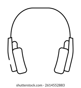 retro headphones line icon vector. retro headphones sign. isolated contour symbol black illustration