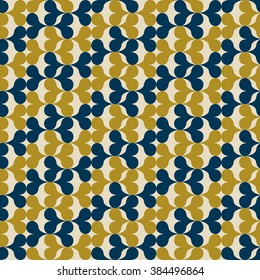 Retro heart background. Seamless pattern. Vector.