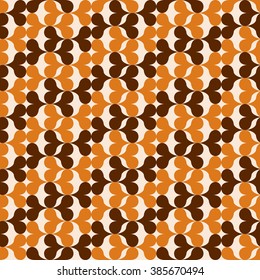 Retro heart background. Seamless pattern. Vector.