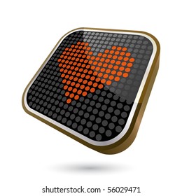 signo de corazón retro