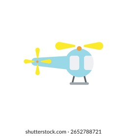  ícone de helicóptero retro. helicóptero estilizado com rotores amarelos, evocando aventuras aéreas divertidas.