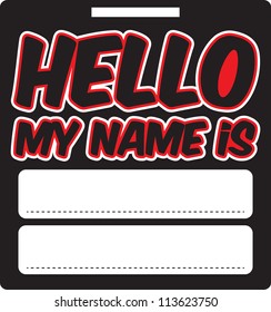 Retro Hello Name Tag