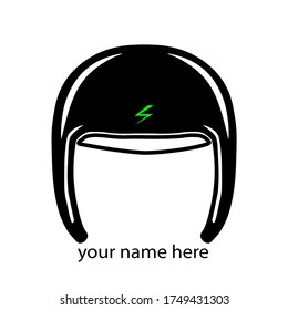 retro helmet logo vector. editable