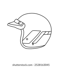 Retro helmet sketch, suitable for coloring books