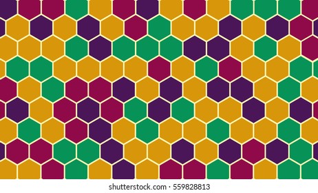 Retro hexagonal geometric background. Vector design