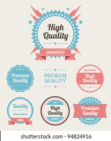 Retro High Quality Labels Set