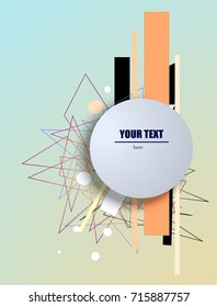 Retro with high-tech elephants.texture.Vector of abstract geometric pattern.Circle on background of abstract background. your text here. EPS10