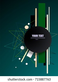 Retro with high-tech elephants.texture.Vector of abstract geometric pattern.Circle on background of abstract background. your text here. EPS10