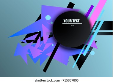 Retro with high-tech elephants.texture.Vector of abstract geometric pattern.Circle on background of abstract background. your text here. EPS10