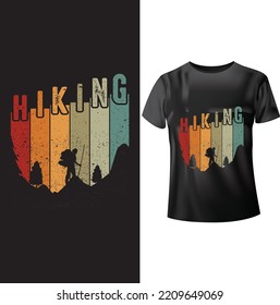 Retro hiking t-shirt design, hiking t-shirt, retro t-shirt