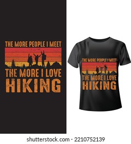 Retro Hiking t-shirt design, hiking t-shirt, retro t-shirt