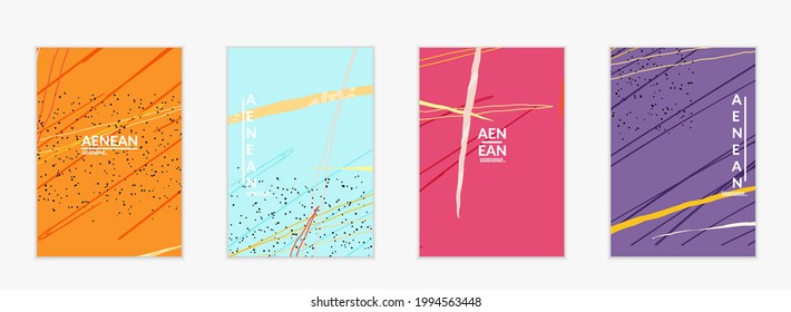 Retro hipster art print or poster design. Wavy motley shapes. Overlapping hand drawn texture. Stripes, dots and scribbles create exotic tropical background. Natural organic colors.