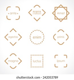 retro hipster badges and labels