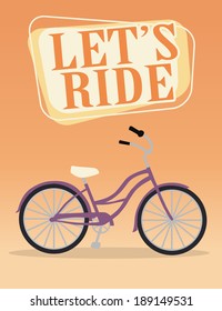 retro hipster bicycle background illustration vector format